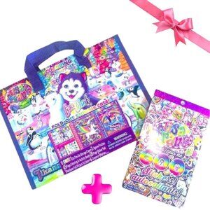 NWT Lisa Frank Coloring & Activity Set with Fold Out Storage Case + 600 Stickers